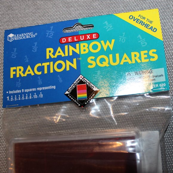 FREE*❤️new Deluxe Rainbow Fraction Squares For The Overhead Learning Resources - Picture 2 of 4